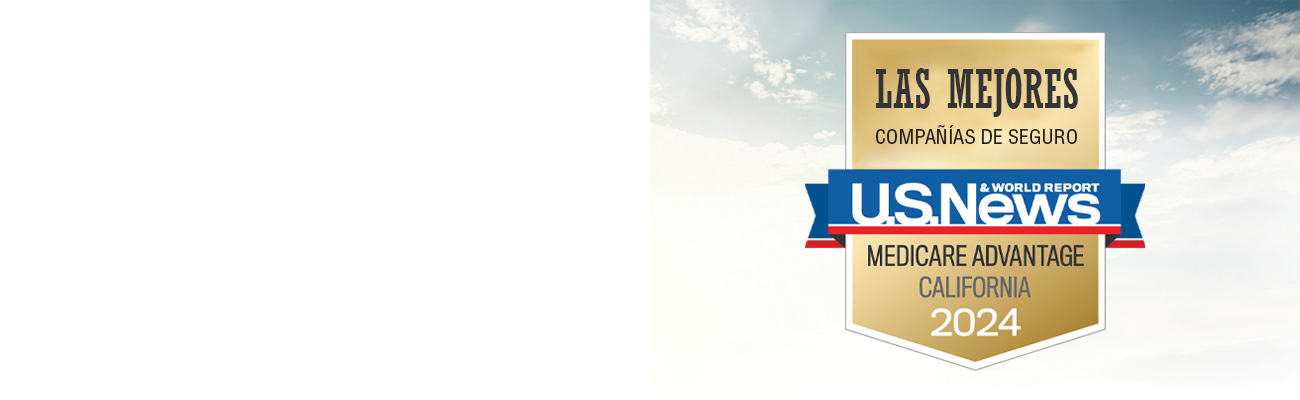Logotipo “Las mejores compañías de seguro para Medicare Advantage en California de 2024” según U.S. News & World Report