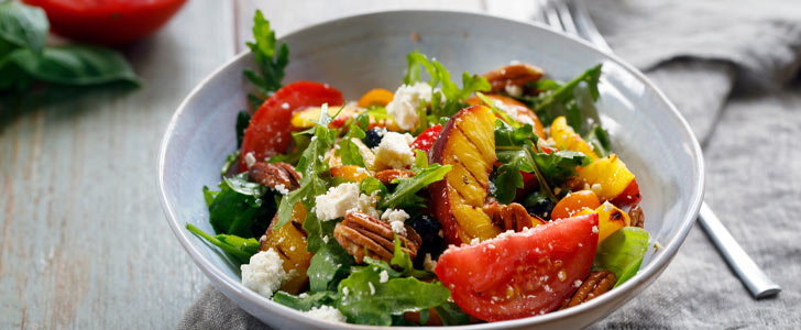 California salad with fruits and nuts