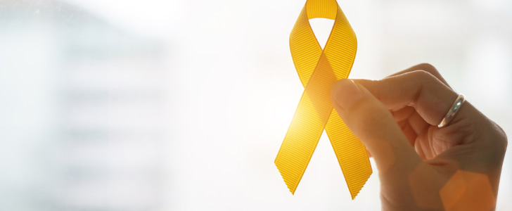 Yellow ribbon for Suicide Awareness month